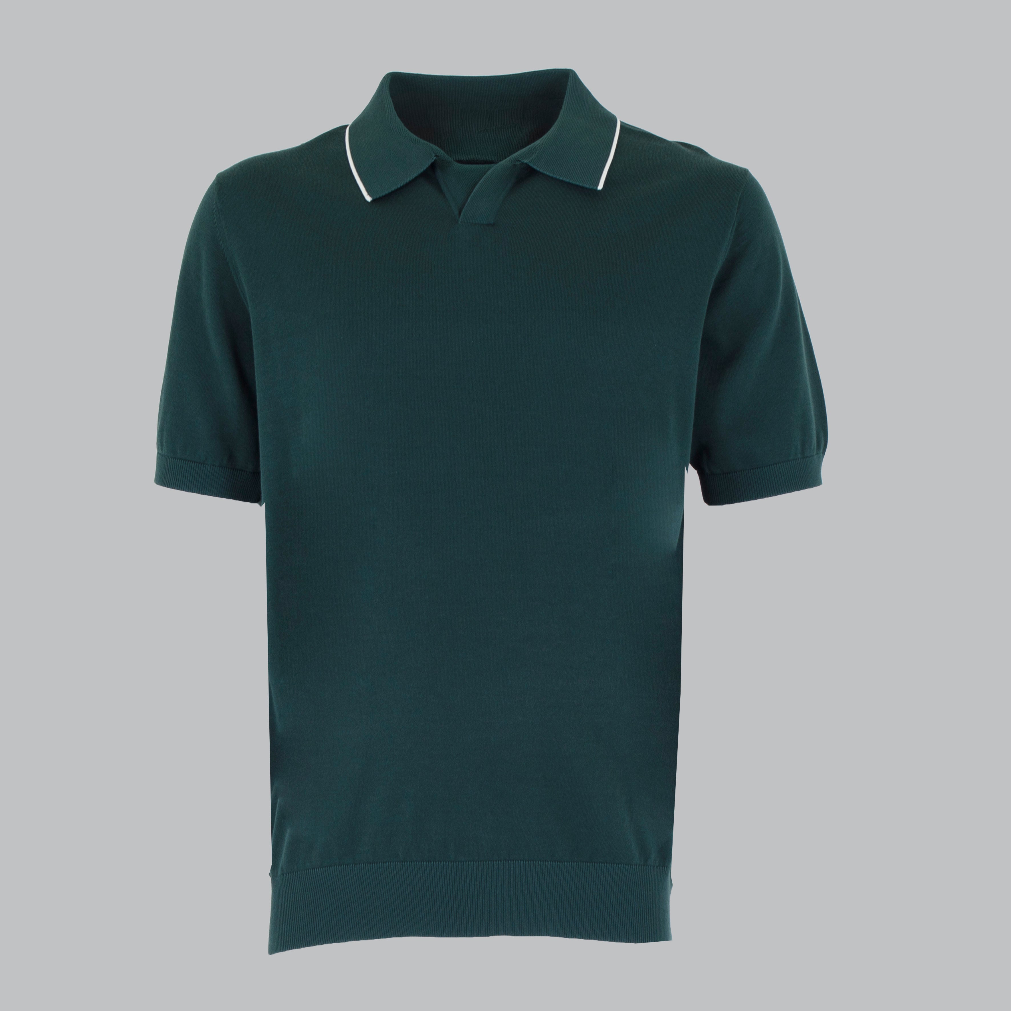 POLO DERBY CREPE COTONE-11535|Colore:Verde