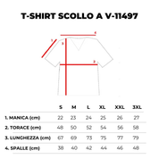 T-SHIRT SCOLLO A V -11497|Colore:Moro