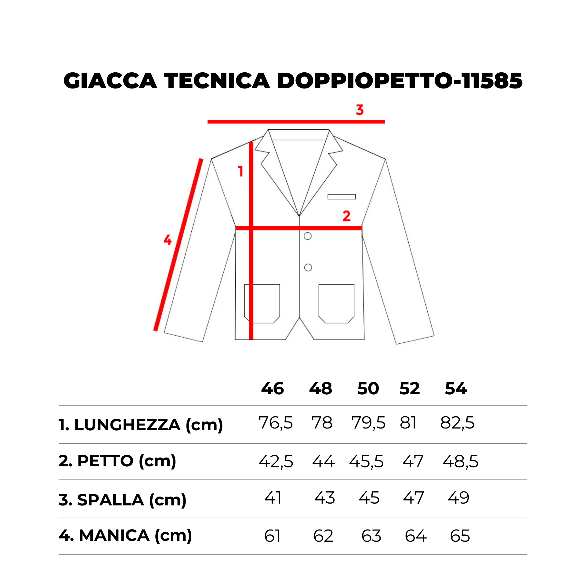 GIACCA DOPPIO PETTO TECNICA- 11585