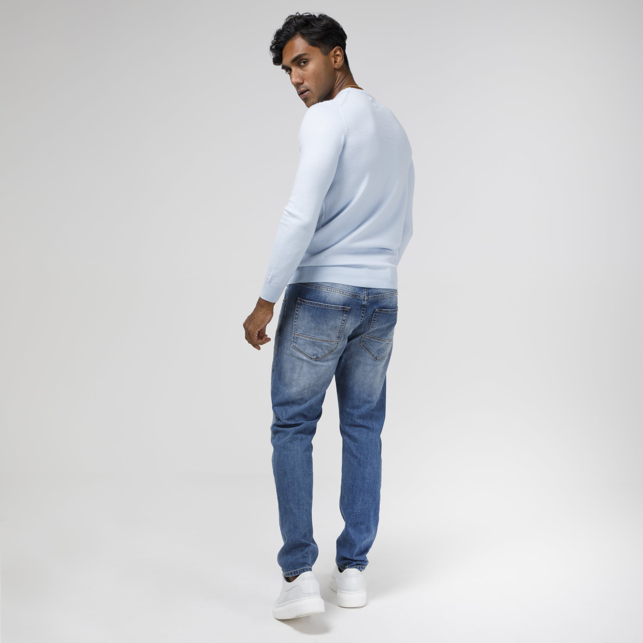 PULLOVER GIROCOLLO STRUTTURATO MISTO CACHEMIRE-108