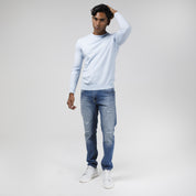 PULLOVER GIROCOLLO STRUTTURATO MISTO CACHEMIRE-108