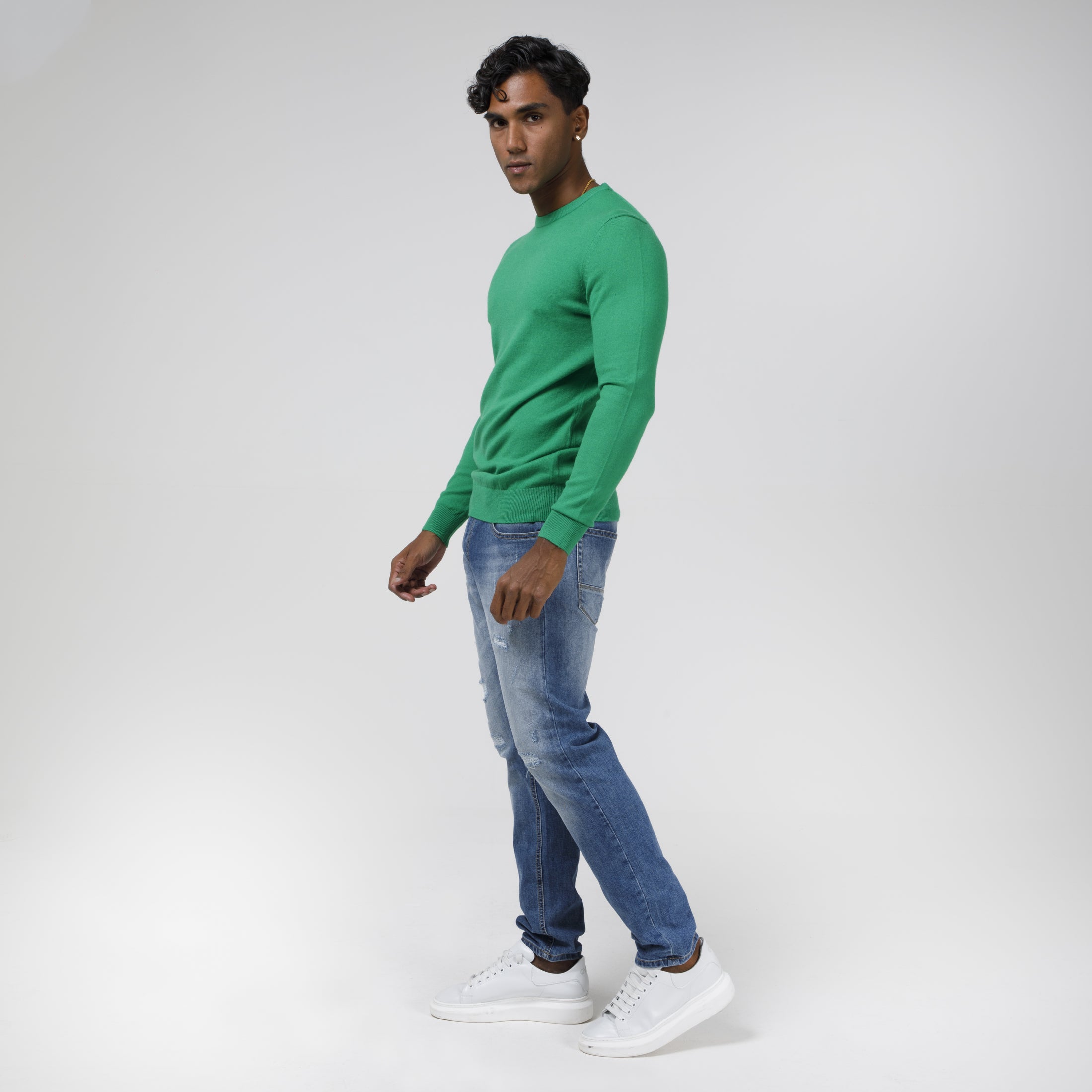 PULLOVER GIROCOLLO STRUTTURATO MISTO CACHEMIRE-108