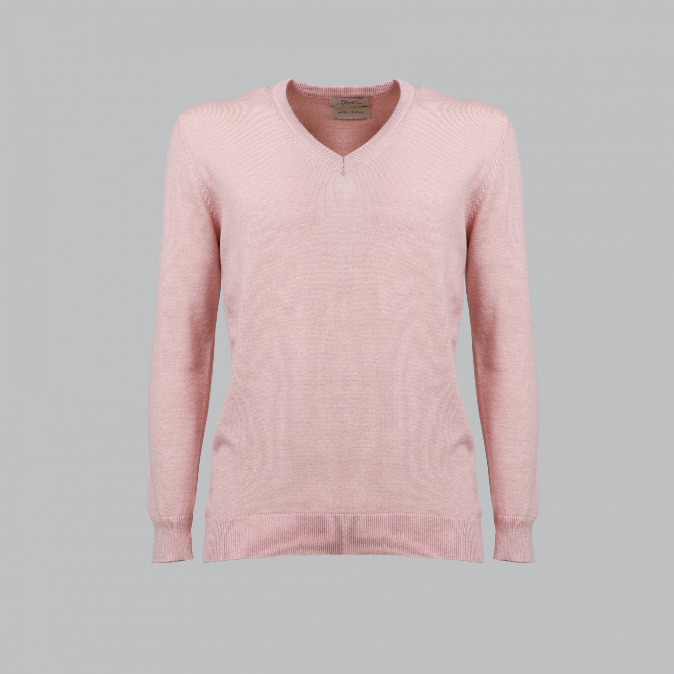 PULLOVER SCOLLO A V STRUTTURATO MISTO CACHEMIRE-10