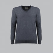 PULLOVER SCOLLO A V STRUTTURATO MISTO CACHEMIRE-10