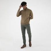 PULLOVER DOPPIO FILO APERTO CERNIERA-10889
