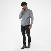 PULLOVER DOPPIO FILO APERTO CERNIERA-10889