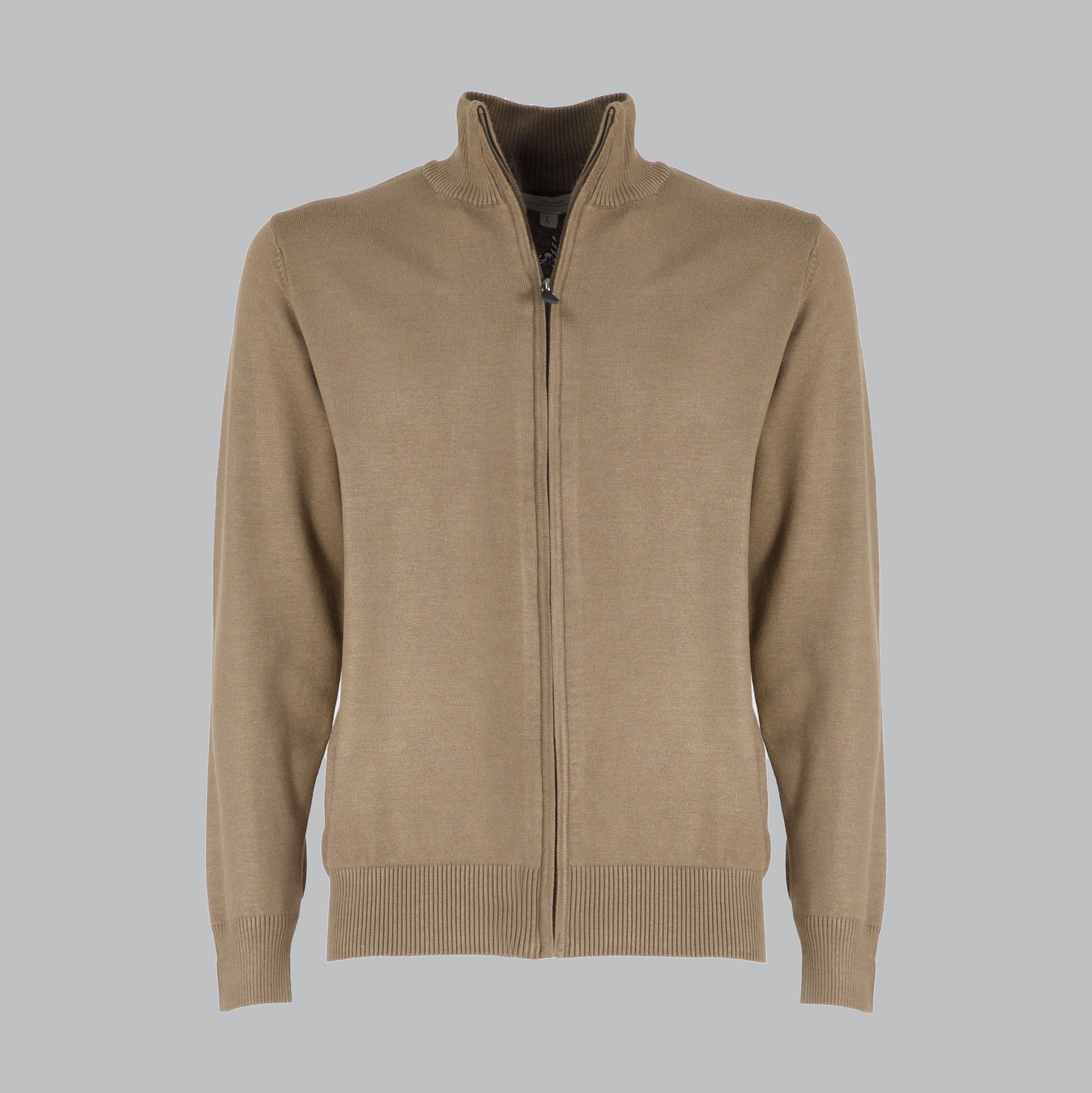 PULLOVER DOPPIO FILO APERTO CERNIERA-10889