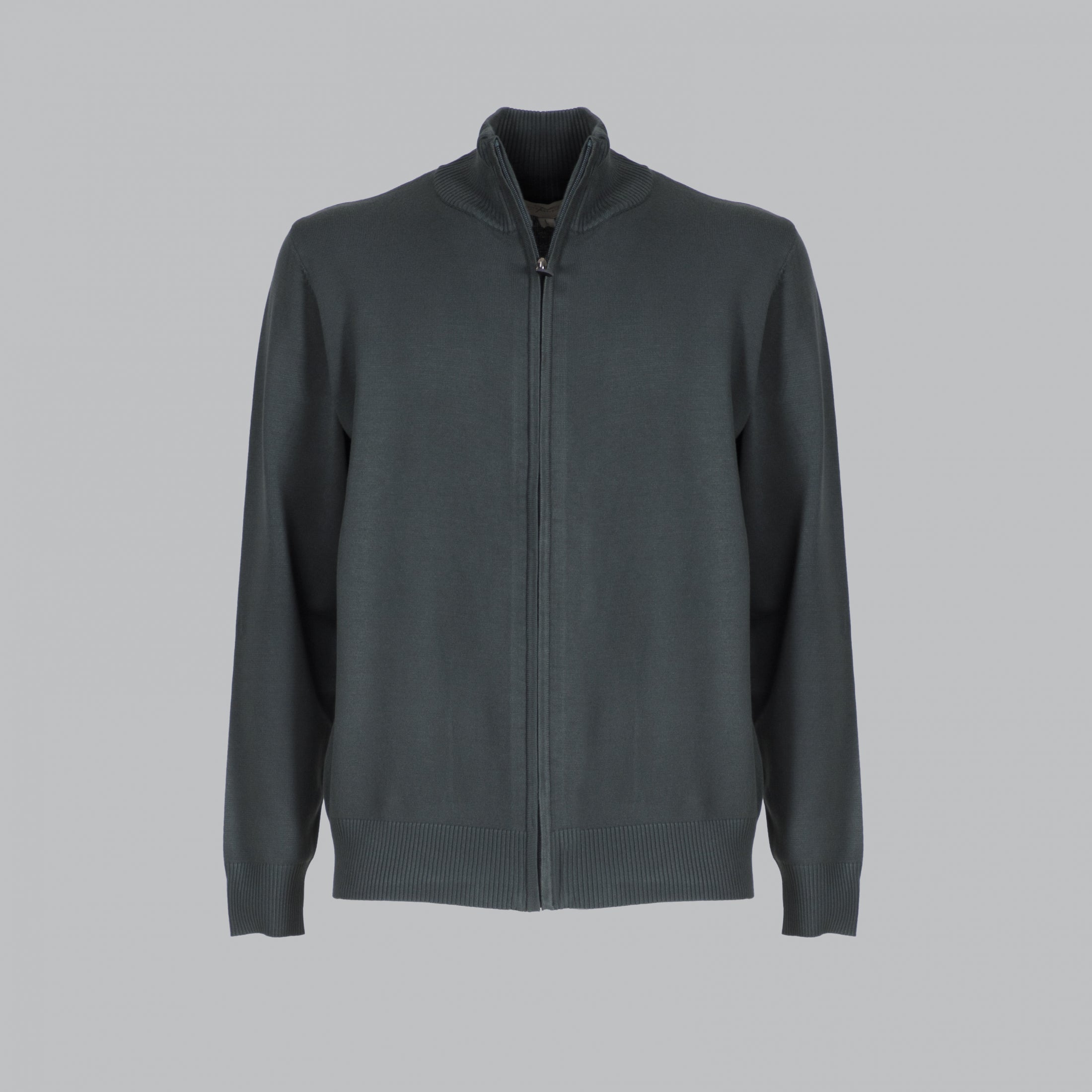PULLOVER DOPPIO FILO APERTO CERNIERA-10889